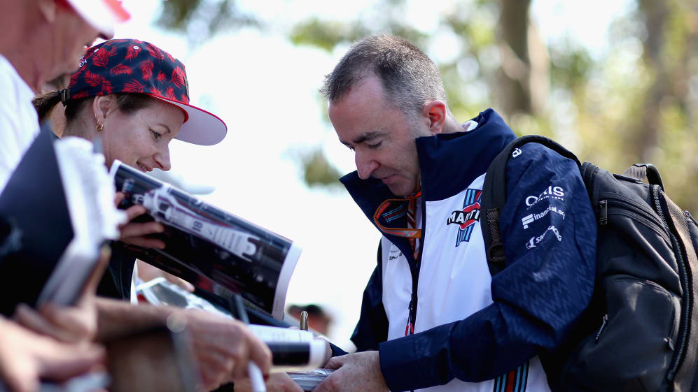 MELBOURNE, AUSTRALIA - MARCH 22: Paddy Lowe, Chief Technical Officer of Williams F1 arrives at the