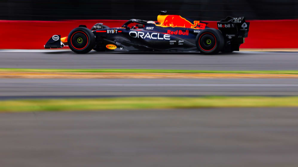 NORTHAMPTON, ENGLAND - JULY 11: Daniel Ricciardo of Australia driving the (3) Oracle Red Bull