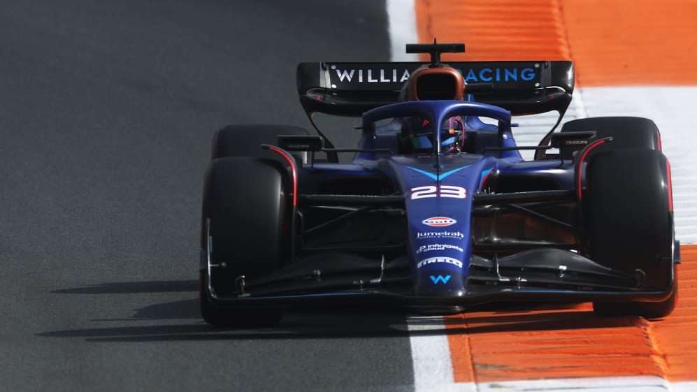 ZANDVOORT, NETHERLANDS - AUGUST 25: Alexander Albon of Thailand driving the (23) Williams FW45