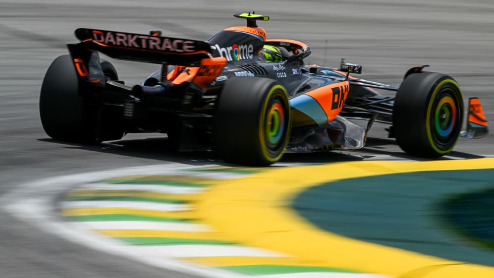 São Paulo, Brazil - November 4: Pole position for Lando Norris of Great Britain and McLaren