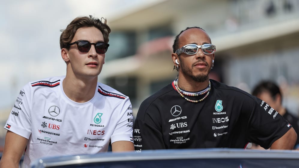 AUSTIN, TEXAS - OCTOBER 22: George Russell of Great Britain and Mercedes-AMG PETRONAS F1 Team and