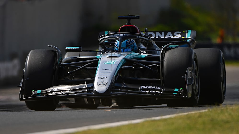 BUDAPEST, HUNGARY - JULY 21: George Russell of Great Britain driving the (63) Mercedes AMG Petronas