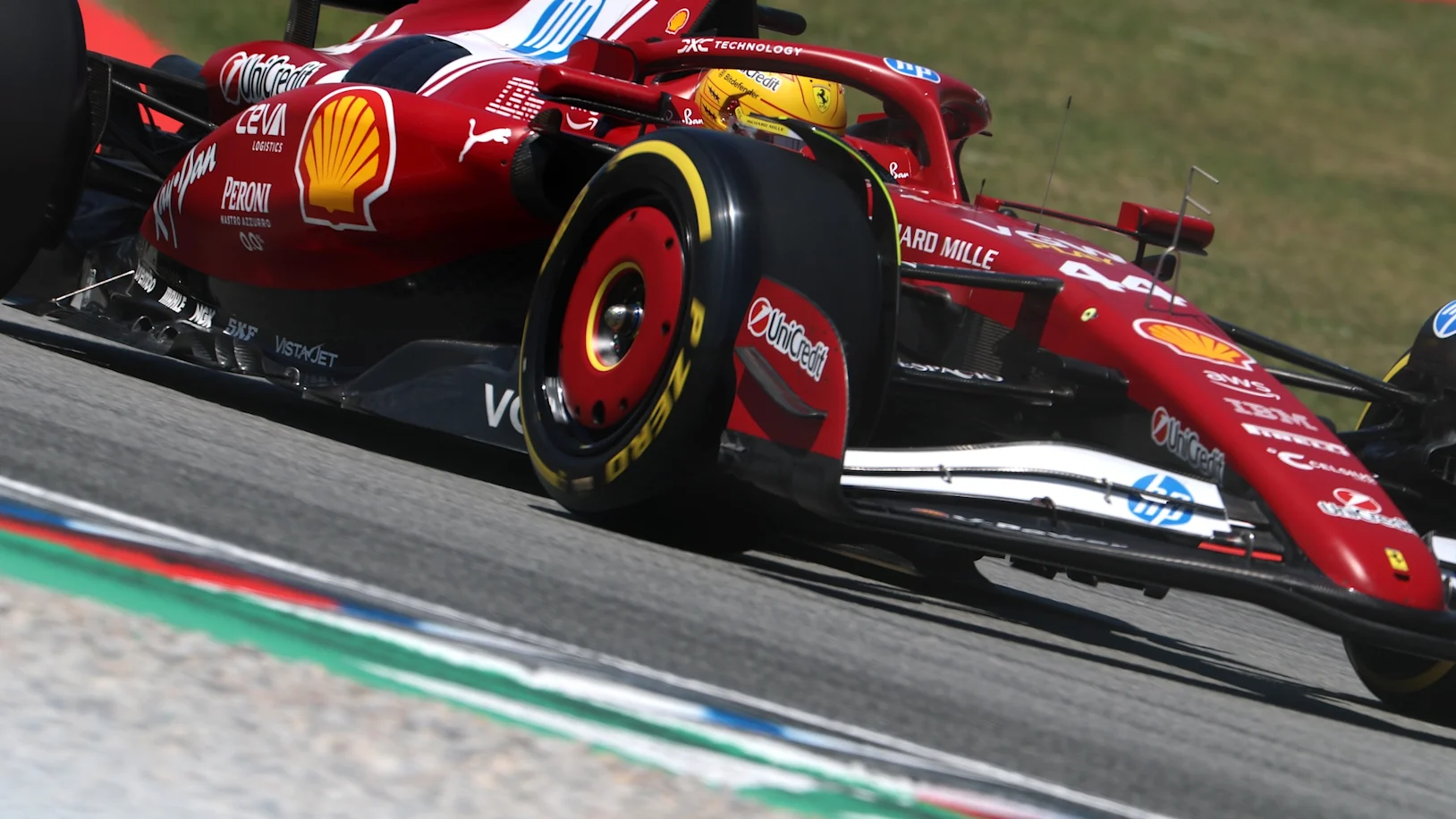BARCELONA, SPAIN - MAY 31: Lewis Hamilton of Great Britain driving the (44) Scuderia Ferrari SF-25