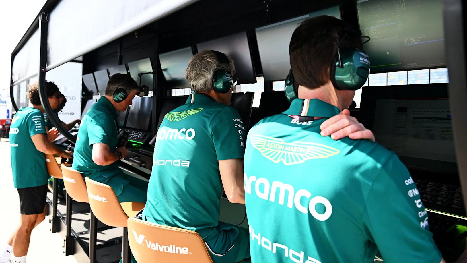 BAHRAIN, BAHRAIN - FEBRUARY 12: Mike Krack, Chief Trackside Officer of Aston Martin F1 Team on the
