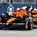 MIAMI, FLORIDA - MAY 04: Lando Norris of Great Britain and McLaren and Oscar Piastri of Australia