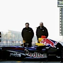 2007: Mark Webber, Christian Horner, Adrian Newey and David Coulthard pose during the launch of the RB3 car