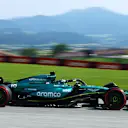 SPIELBERG, AUSTRIA - JUNE 29: Lance Stroll of Canada driving the (18) Aston Martin AMR24 Mercedes on track during qualifying ahead of the F1 Grand Prix of Austria at Red Bull Ring on June 29, 2024 in Spielberg, Austria. (Photo by Clive Rose/Getty Images)