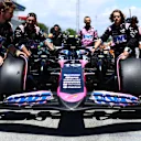 BARCELONA, SPAIN - JUNE 23: Pierre Gasly of France and Alpine F1 is pushed into position on the grid prior to the F1 Grand Prix of Spain at Circuit de Barcelona-Catalunya on June 23, 2024 in Barcelona, Spain. (Photo by Clive Rose - Formula 1/Formula 1 via Getty Images)