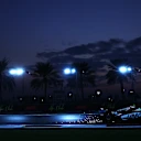 ABU DHABI, UNITED ARAB EMIRATES - DECEMBER 05: Sparks fly behind Oliver Bearman of Great Britain driving the (87) Haas F1 VF-25 Ferrari on track during practice ahead of the F1 Grand Prix of Abu Dhabi at Yas Marina Circuit on December 05, 2025 in Abu Dhabi, United Arab Emirates. (Photo by Mark Thompson/Getty Images)