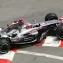 Monaco, MONACO:  Finnish McLaren-Mercedes driver Kimi Raikkonen steers his car during the second