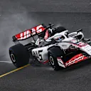 SCARPERIA, ITALY - SEPTEMBER 26: Romain Grosjean of France driving the (8) Haas F1 Ferrari on track