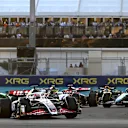 ABU DHABI, UNITED ARAB EMIRATES - DECEMBER 08: Kevin Magnussen of Denmark driving the (20) Haas F1 VF-24 Ferrari on track during the F1 Grand Prix of Abu Dhabi at Yas Marina Circuit on December 08, 2024 in Abu Dhabi, United Arab Emirates. (Photo by Clive Mason/Getty Images)