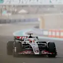 ABU DHABI, UNITED ARAB EMIRATES - DECEMBER 06: (EDITORS NOTE: Image has been digitally enhanced.)Kevin Magnussen of Denmark driving the (20) Haas F1 VF-24 Ferrari on track during practice ahead of the F1 Grand Prix of Abu Dhabi at Yas Marina Circuit on December 06, 2024 in Abu Dhabi, United Arab Emirates. (Photo by Pauline Ballet - Formula 1/Formula 1 via Getty Images)