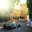 BAKU, AZERBAIJAN - SEPTEMBER 13: Lance Stroll of Canada driving the (18) Aston Martin AMR24 Mercedes on track during practice ahead of the F1 Grand Prix of Azerbaijan at Baku City Circuit on September 13, 2024 in Baku, Azerbaijan. (Photo by Clive Mason/Getty Images)
