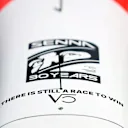 IMOLA, ITALY - MAY 19: A detail view of an Ayrton Senna decal on his McLaren MP4/8 prior to the F1