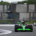 NORTHAMPTON, ENGLAND - JULY 06: Zhou Guanyu of China driving the (24) Kick Sauber C44 Ferrari on track during final practice ahead of the F1 Grand Prix of Great Britain at Silverstone Circuit on July 06, 2024 in Northampton, England. (Photo by Rudy Carezzevoli/Getty Images)