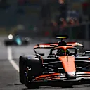 MONZA, ITALY - AUGUST 30: Lando Norris of Great Britain driving the (4) McLaren MCL38 Mercedes in the Pitlane during practice ahead of the F1 Grand Prix of Italy at Autodromo Nazionale Monza on August 30, 2024 in Monza, Italy. (Photo by Rudy Carezzevoli/Getty Images)