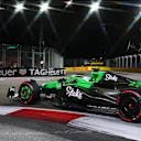 SINGAPORE, SINGAPORE - OCTOBER 04: Nico Hulkenberg of Germany driving the (27) Kick Sauber C45 Ferrari on track during qualifying ahead of the F1 Grand Prix of Singapore at Marina Bay Street Circuit on October 04, 2025 in Singapore, Singapore. (Photo by Clive Rose - Formula 1/Formula 1 via Getty Images)