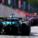 SPIELBERG, AUSTRIA - JUNE 29: Lance Stroll of Canada driving the (18) Aston Martin F1 Team AMR25 Mercedes on track during the F1 Grand Prix of Austria at Red Bull Ring on June 29, 2025 in Spielberg, Austria. (Photo by Clive Rose - Formula 1/Formula 1 via Getty Images)
