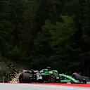 SPIELBERG, AUSTRIA - JUNE 27: Sparks fly behind Nico Hulkenberg of Germany driving the (27) Kick Sauber C45 Ferrari on track during practice ahead of the F1 Grand Prix of Austria at Red Bull Ring on June 27, 2025 in Spielberg, Austria. (Photo by Mark Thompson/Getty Images)