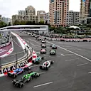 BAKU, AZERBAIJAN - SEPTEMBER 21: Nico Hulkenberg of Germany driving the (27) Kick Sauber C45 Ferrari and Franco Colapinto of Argentina driving the (43) Alpine F1 A525 Renault battle for track position during the F1 Grand Prix of Azerbaijan at Baku City Circuit on September 21, 2025 in Baku, Azerbaijan. (Photo by Mark Sutton - Formula 1/Formula 1 via Getty Images)