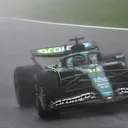 SPA, BELGIUM - JULY 27: Lance Stroll of Canada driving the (18) Aston Martin F1 Team AMR25 Mercedes on the formation lap during the F1 Grand Prix of Belgium at Circuit de Spa-Francorchamps on July 27, 2025 in Spa, Belgium. (Photo by Rudy Carezzevoli/Getty Images)