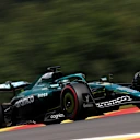 SPA, BELGIUM - JULY 25: Lance Stroll of Canada driving the (18) Aston Martin F1 Team AMR25 Mercedes on track during practice ahead of the F1 Grand Prix of Belgium at Circuit de Spa-Francorchamps on July 25, 2025 in Spa, Belgium. (Photo by Ryan Pierse/Getty Images)