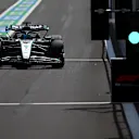 SPA, BELGIUM - JULY 25: George Russell of Great Britain driving the (63) Mercedes AMG Petronas F1 Team W16 leaves the pitlane during practice ahead of the F1 Grand Prix of Belgium at Circuit de Spa-Francorchamps on July 25, 2025 in Spa, Belgium. (Photo by Rudy Carezzevoli/Getty Images)