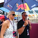 Hannah Waddingham on the grid ahead of the British Grand Prix