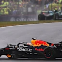 NORTHAMPTON, ENGLAND - JULY 06: Max Verstappen of the Netherlands driving the (1) Oracle Red Bull Racing RB21 spins at the restart during the F1 Grand Prix of Great Britain at Silverstone Circuit on July 06, 2025 in Northampton, England. (Photo by Rudy Carezzevoli/Getty Images)
