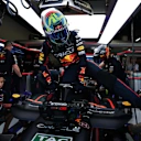 NORTHAMPTON, ENGLAND - JULY 04: Arvid Lindblad of Great Britain and Oracle Red Bull Racing prepares to drive in the garage during practice ahead of the F1 Grand Prix of Great Britain at Silverstone Circuit on July 04, 2025 in Northampton, England. (Photo by Mark Thompson/Getty Images)