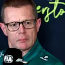 NORTHAMPTON, ENGLAND - JULY 04: Andy Cowell, Team Principal and Group CEO at Aston Martin F1 Team in the Team Principals Press Conference during practice ahead of the F1 Grand Prix of Great Britain at Silverstone Circuit on July 04, 2025 in Northampton, England. (Photo by Clive Rose/Getty Images)