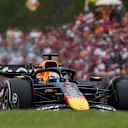 BUDAPEST, HUNGARY - AUGUST 03: Max Verstappen of the Netherlands driving the (1) Oracle Red Bull Racing RB21 on track during the F1 Grand Prix of Hungary at Hungaroring on August 03, 2025 in Budapest, Hungary. (Photo by Malcolm Griffiths - Formula 1/Formula 1 via Getty Images)