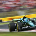BUDAPEST, HUNGARY - AUGUST 03: Fernando Alonso of Spain driving the (14) Aston Martin F1 Team AMR25 Mercedes on track during the F1 Grand Prix of Hungary at Hungaroring on August 03, 2025 in Budapest, Hungary. (Photo by Rudy Carezzevoli/Getty Images)