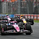 BUDAPEST, HUNGARY - AUGUST 01: Pierre Gasly of France driving the (10) Alpine F1 A525 Renault leads Yuki Tsunoda of Japan driving the (22) Oracle Red Bull Racing RB21 and Franco Colapinto of Argentina driving the (43) Alpine F1 A525 Renault during practice ahead of the F1 Grand Prix of Hungary at Hungaroring on August 01, 2025 in Budapest, Hungary. (Photo by Mark Sutton - Formula 1/Formula 1 via Getty Images)