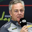 BUDAPEST, HUNGARY - AUGUST 01: Mario Isola, Director of Pirelli F1 in the Team Principals Press Conference during practice ahead of the F1 Grand Prix of Hungary at Hungaroring on August 01, 2025 in Budapest, Hungary. (Photo by Bryn Lennon/Getty Images)