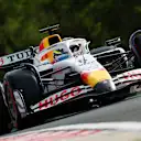 BUDAPEST, HUNGARY - AUGUST 01: Isack Hadjar of France driving the (6) Visa Cash App Racing Bulls VCARB 02 on track during practice ahead of the F1 Grand Prix of Hungary at Hungaroring on August 01, 2025 in Budapest, Hungary. (Photo by Mark Thompson/Getty Images)