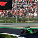 MONZA, ITALY - SEPTEMBER 05: Nico Hulkenberg of Germany driving the (27) Kick Sauber C45 Ferrari on track during practice ahead of the F1 Grand Prix of Italy at Autodromo Nazionale Monza on September 05, 2025 in Monza, Italy. (Photo by Bryn Lennon - Formula 1/Formula 1 via Getty Images)