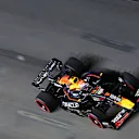 LAS VEGAS, NEVADA - NOVEMBER 20: Max Verstappen of the Netherlands driving the (1) Oracle Red Bull Racing RB21 on track during practice ahead of the F1 Grand Prix of Las Vegas at Las Vegas Strip Circuit on November 20, 2025 in Las Vegas, Nevada. (Photo by Clive Mason/Getty Images)