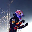 LUSAIL CITY, QATAR - NOVEMBER 30: Race winner Max Verstappen of the Netherlands and Oracle Red Bull Racing celebrates on arrival in parc ferme during the F1 Grand Prix of Qatar at Lusail International Circuit on November 30, 2025 in Lusail City, Qatar. (Photo by Mark Sutton - Formula 1/Formula 1 via Getty Images)