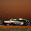 LUSAIL CITY, QATAR - NOVEMBER 28: Oliver Bearman of Great Britain driving the (87) Haas F1 VF-25 Ferrari on track during practice ahead of the F1 Grand Prix of Qatar at Lusail International Circuit on November 28, 2025 in Lusail City, Qatar. (Photo by Clive Mason/Getty Images)