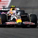 AUSTIN, TEXAS - OCTOBER 19: Liam Lawson of New Zealand driving the (30) Visa Cash App Racing Bulls VCARB 02 on track during the F1 Grand Prix of United States at Circuit of The Americas on October 19, 2025 in Austin, Texas. (Photo by Mark Thompson/Getty Images)