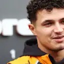 BAHRAIN, BAHRAIN - FEBRUARY 27: Lando Norris of Great Britain and McLaren looks on in the Paddock