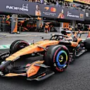 SUZUKA, JAPAN - MARCH 28: Oscar Piastri of Australia driving the (81) McLaren MCL40 Mercedes leaves