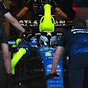 MIAMI, FLORIDA - MAY 02: Alexander Albon of Thailand and Williams in the garage during qualifying ahead of the F1 Grand Prix of Miami at Miami International Autodrome on May 02, 2026 in Miami, Florida. (Photo by Rudy Carezzevoli/Getty Images)