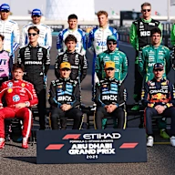 ABU DHABI, UNITED ARAB EMIRATES - DECEMBER 07: The 2025 F1 drivers photo call prior to the F1 Grand