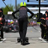 MONTREAL, QUEBEC - MAY 22: The Audi F1 Team pit crew ready for a stop during practice ahead of the