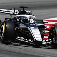 BARCELONA, SPAIN - JUNE 13: Sergio Perez of Mexico and Cadillac F1 Team and Valtteri Bottas of