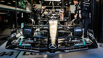 MELBOURNE, AUSTRALIA - APRIL 2: Mercedes-AMG PETRONAS Formula One Team garage before the start of