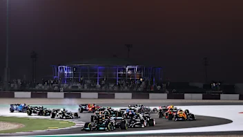 DOHA, QATAR - NOVEMBER 21: Lewis Hamilton of Great Britain driving the (44) Mercedes AMG Petronas